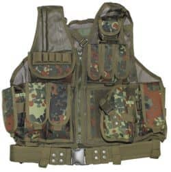 Weste, "USMC", flecktarn, Koppel, Holster, div. Taschen