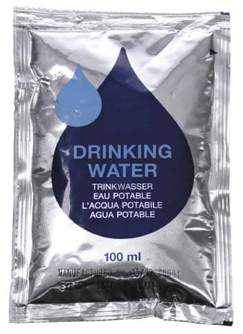 Trinkwasser, "Emergency", Pack mit 5 x 100 ml Beutel
